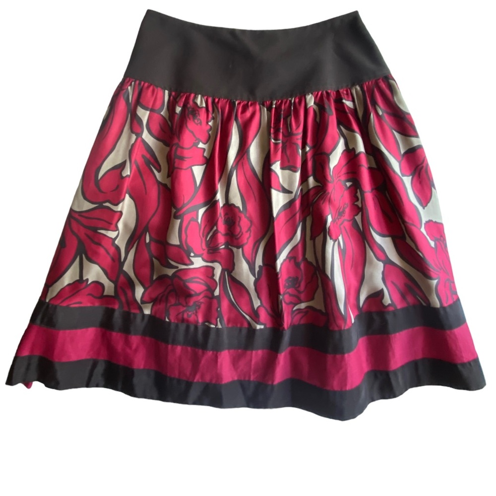 Nygard Collection 100% Silk Floral Skirt - Size 8